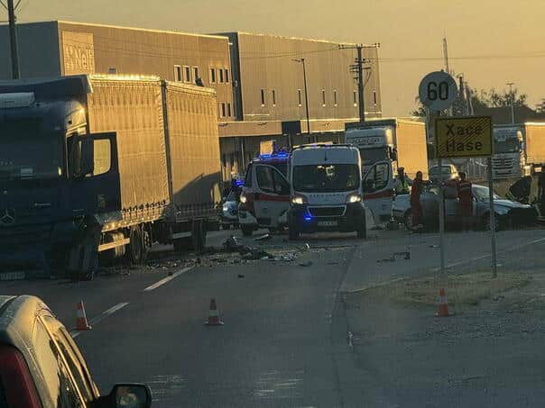 Traffic suspended on the section of the main road Bijeljina-Ugljevik in Hase
