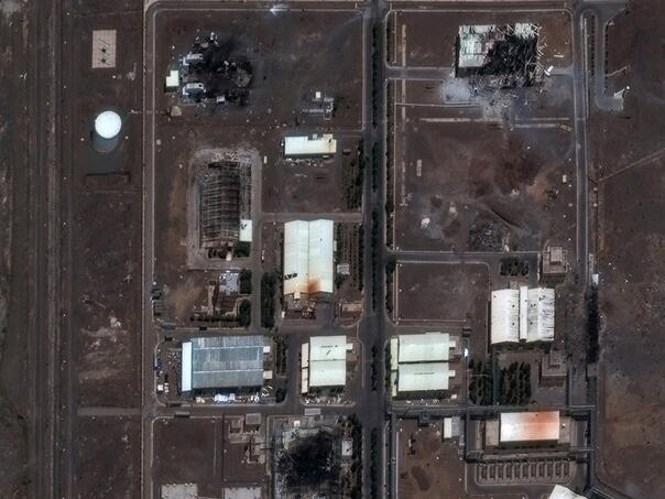 Satellite images showed damage on Iranian nuclear complexes