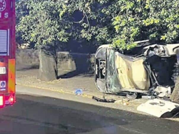 Collision of cars and buses full of passengers at Rome, died driver