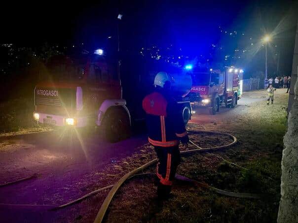 Fire on the Vratnik under control, the fireworks challenged a fire