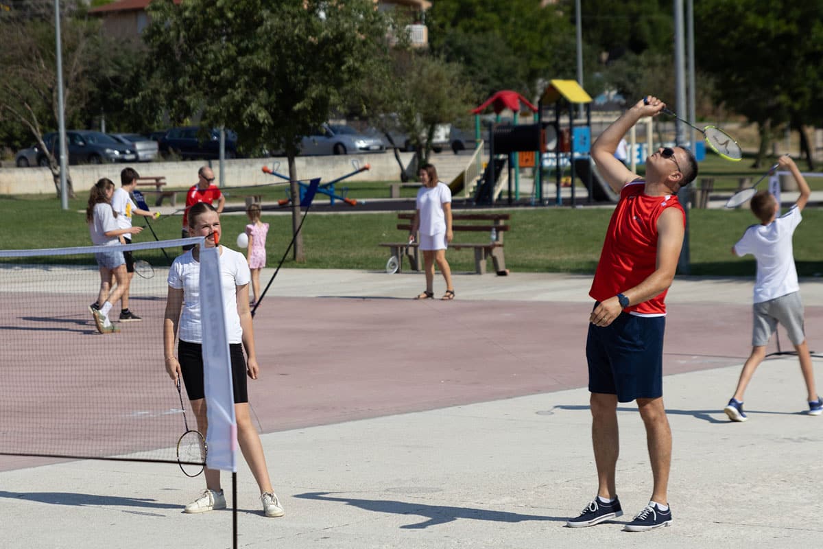 The World Badminton Day marked in a wide hill