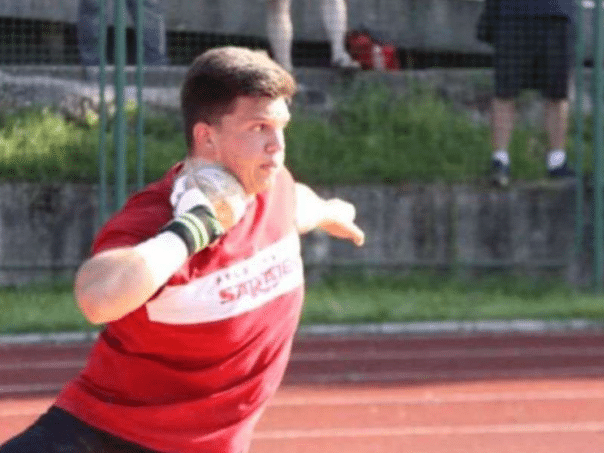 Hamza Muharemović with a shot since 17.20 m, the finals of the U23 finals in Bergen