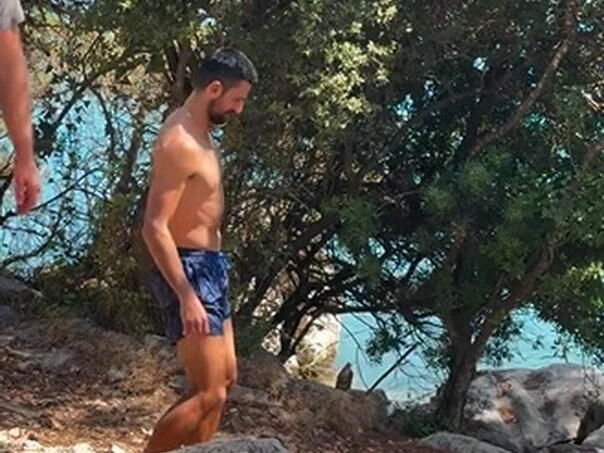Novak Djokovic with her husband came to Mljet
