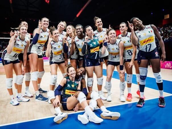 Italian volleyball plays won the League of the nation