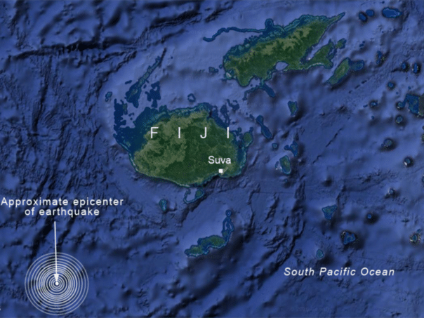 A registered powerful earthquake of 5.6 degrees in the Pacific Ocean
