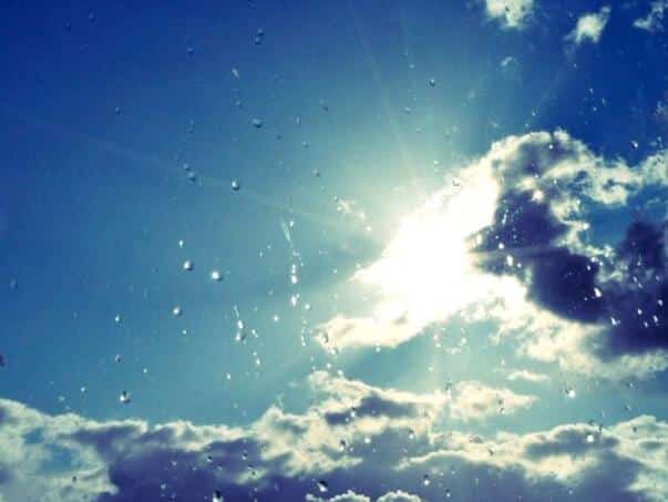 Temperatures up to 41 degrees today but finally arrive of showers