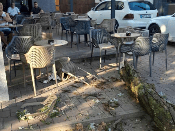 Branch fell on a chair in a catering facility in Sanski Most