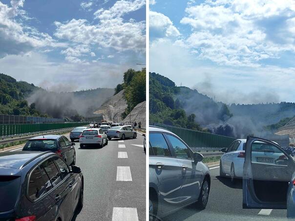 Chaos in Tunnel Ivan: Fire stopped traffic, a huge columns have created