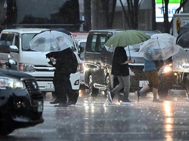 Japan in the same week recorded the hottest day in history and record precipitation