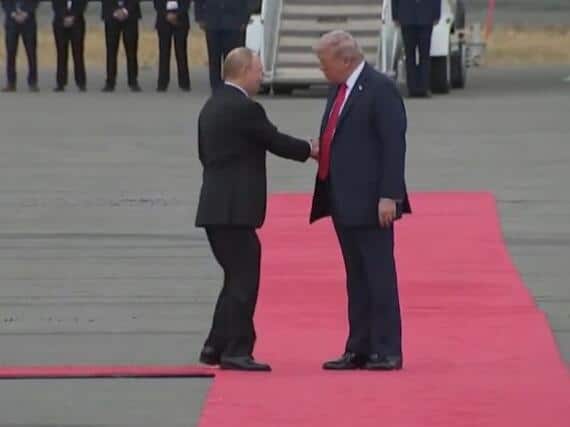 These are the first words that exchanged Tramp and Putin during encounter: fantastic you see