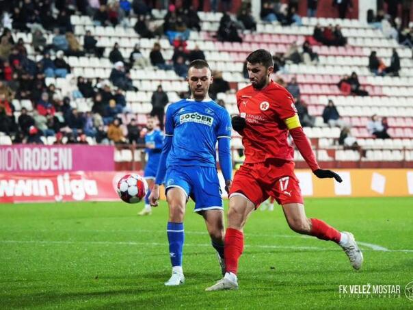 A worker convincingly celebrated against Velež