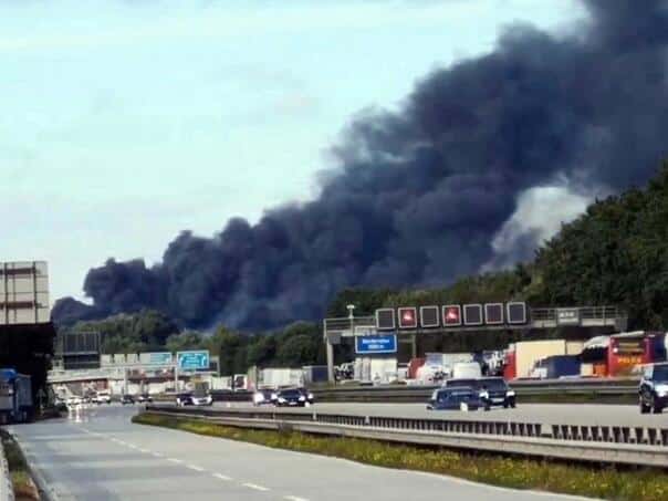 Firefighters finally dealt with a huge fire in Hamburg