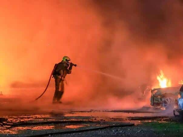 Large fire in warehouse near Schiphol Airport in Amsterdam