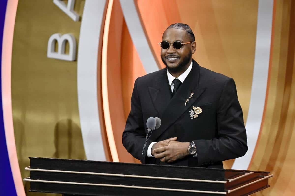 Carmelo Anthony and Dwight Howard in the Hall of Fame