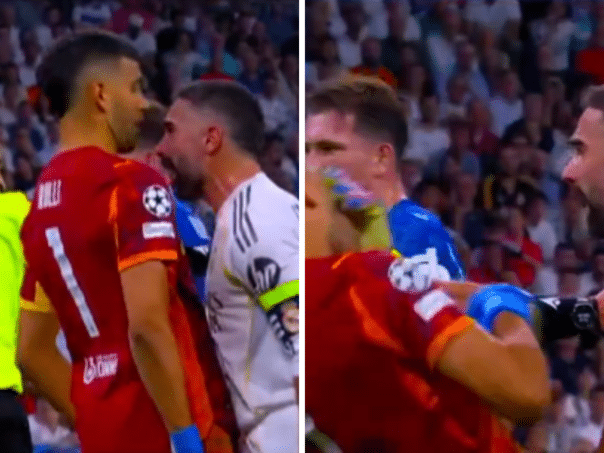 Carvajal hit the goalkeeper with his head, as he shut him down