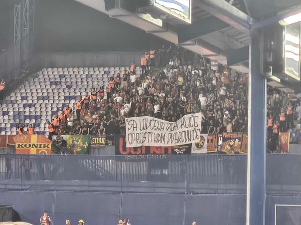 Montenegrin fans on Maksimir: Forgive us, Dubrovnik