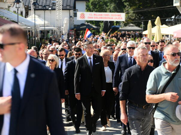 Plenković in Jajce on marking 30. anniversary operations Maestral