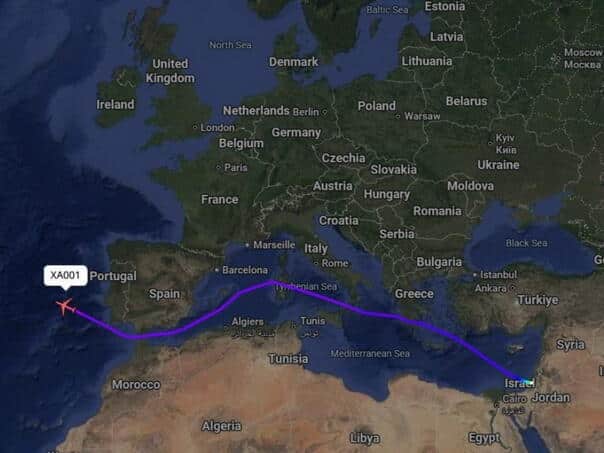 See what unusual route Netanyahu flew into the US