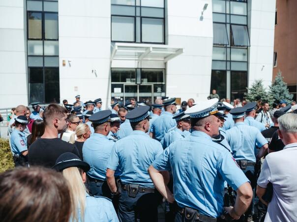 Protest of police officers in Banja Luka due to attacks on officials