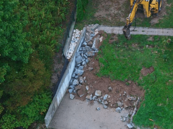 First execution of construction inspection due to the concreting of UNE bank