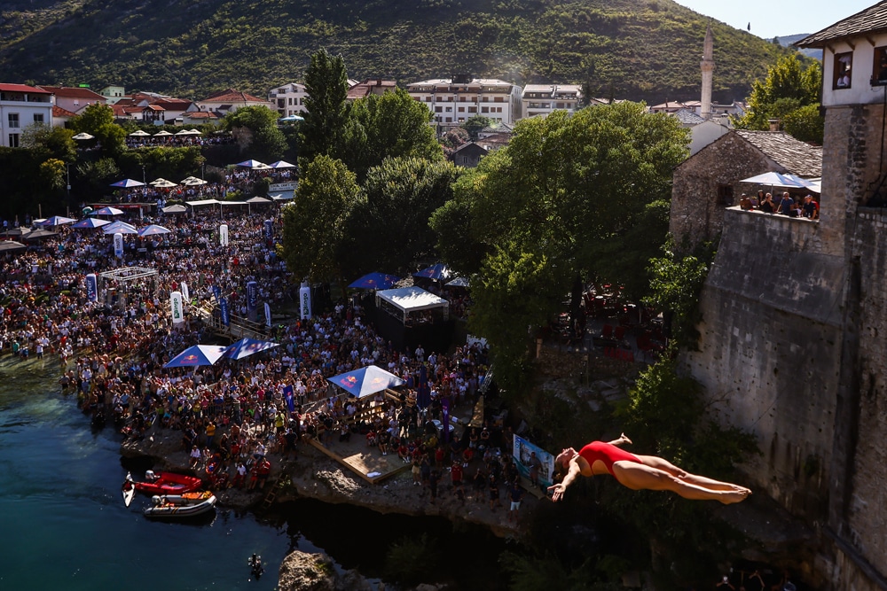 Ninth Mostar Red Bull Cliff Diving Competition begins
