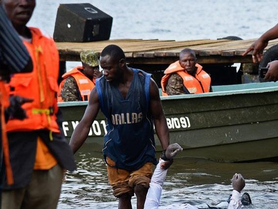 Seven people were killed in the rollover of the ship on Lake Kyoga in Uganda
