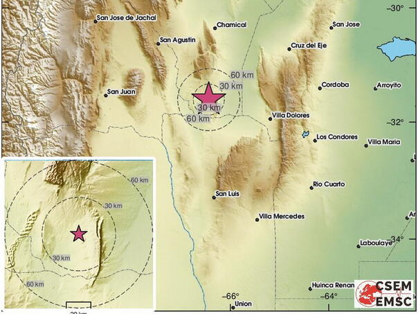 Argentina was hit by a magnitude 5.7 earthquake