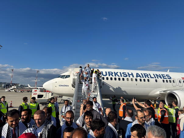 The plane with global flotile tribute activists landed in Istanbul
