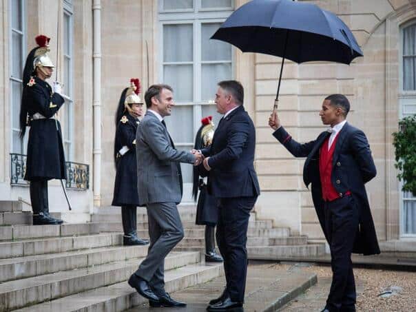 Members of the BiH Presidency today with Macron