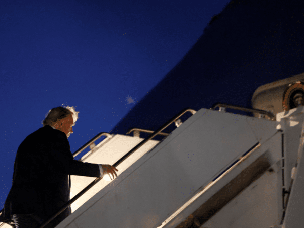 Donald Trump arrived in South Korea