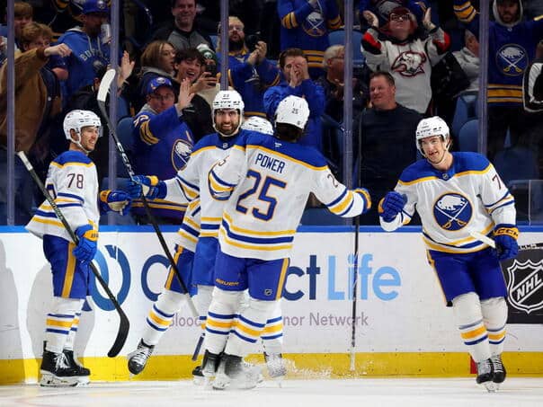 The Buffalo Sabers hockey player scored a goal like you’ve never seen