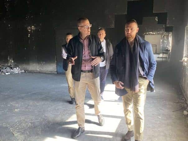 Mijatović visited the works on the adaptation of the space for the student hub at the Faculty of Mechanical Engineering