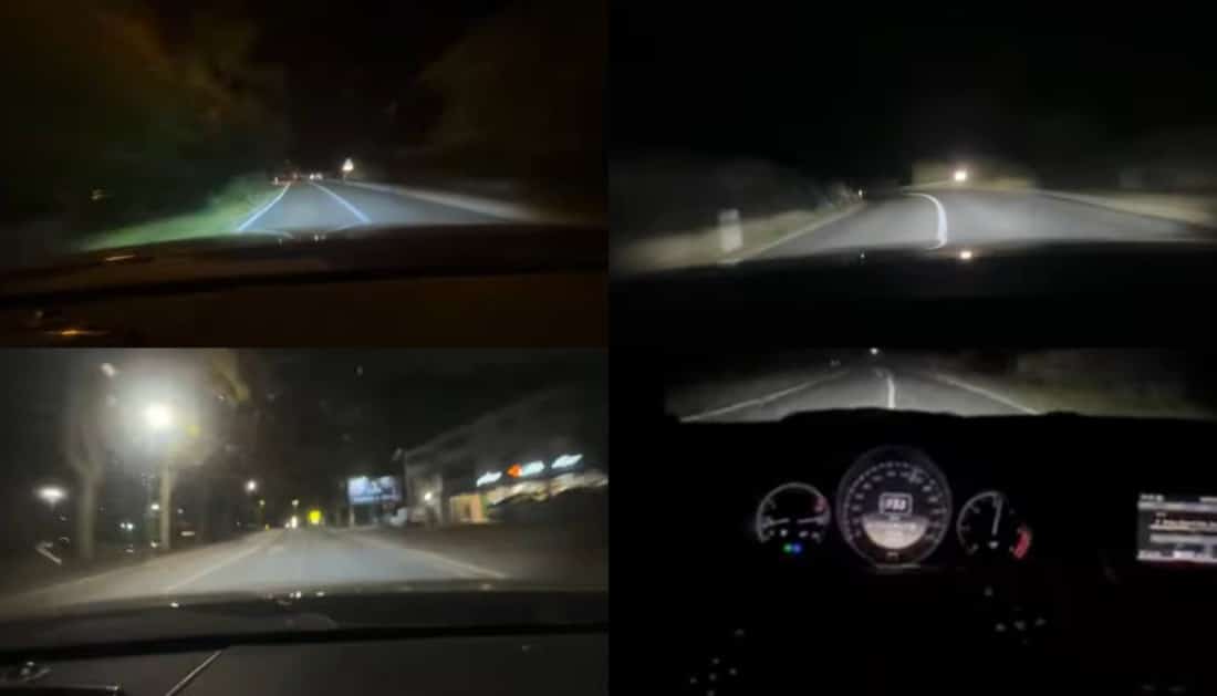 The driver who was filmed while driving dangerously was fined and banned from driving
