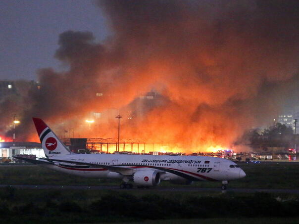 Huge fire at Dhaka airport, all flights suspended