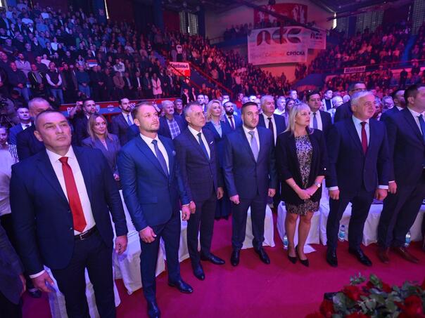 Founding Assembly of the Movement "Safe Serbia" in the filled Borik hall