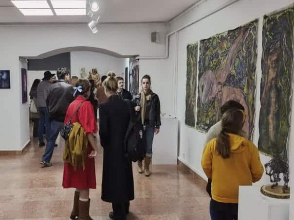 Opened exhibition of students of the Academy of Fine Arts "Dance of the night"