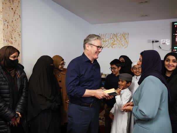 The Prime Minister of Great Britain visited the mosque that they tried to set on fire