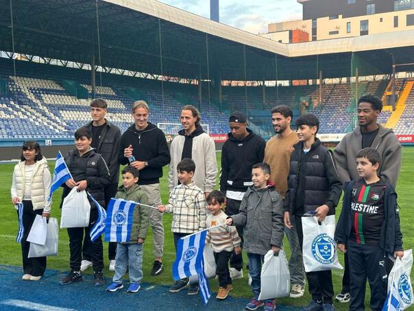 A warm welcome in Grbavica: FK Željezničar hosted children from Gaza
