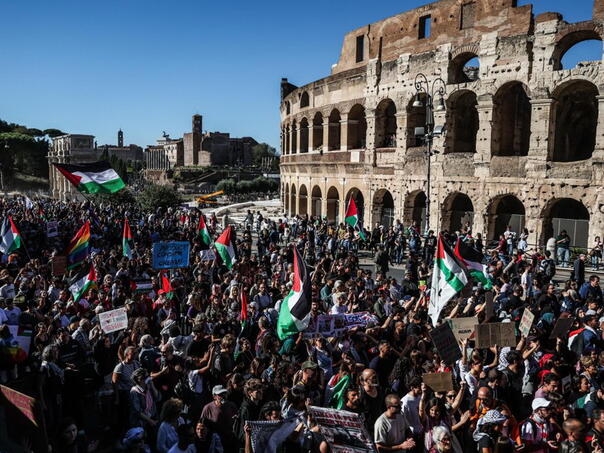 A great protest for Palestine in Rome