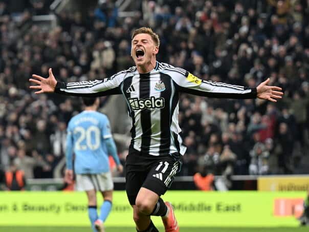 Flood of favourites: Harvey Barnes knocked City down with two goals!