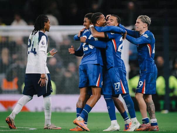 Chelsea celebrated in the London derby against Tottenham