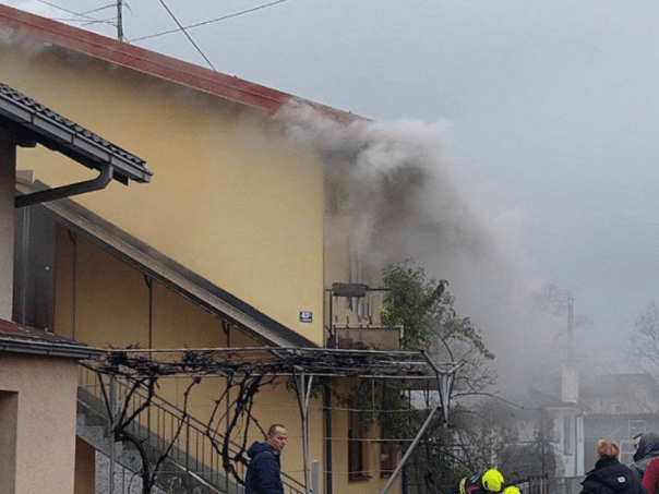 A burnt family house in Banja Luka