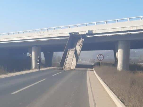 The truck crashed into an overpass on the highway in Bosnia and Herzegovina