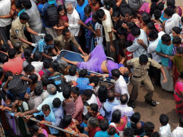At least 12 dead in Hindu temple stampede