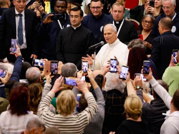 Pope Leo had lunch with the homeless and refugees in the Vatican, photos went around the world