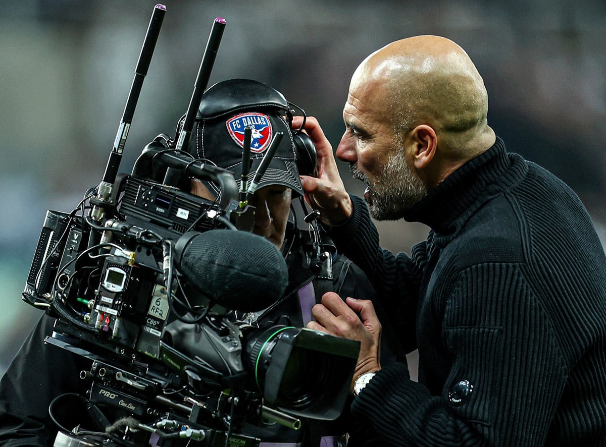 After the defeat, Guardiola clashed with the cameraman and apologized