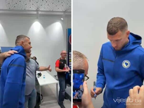Romanian journalists fascinated by Dzeko: Autographs, photos, hugs