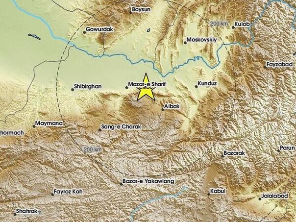 A strong earthquake hit the north of Afghanistan