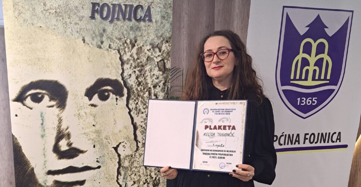 Melida Travančić, winner of the “Zija Dizdarević” award for the best short story