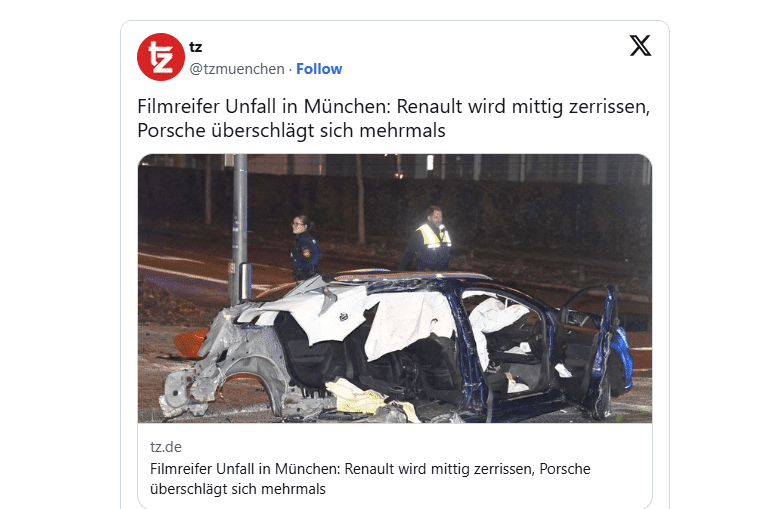 Two citizens of Bosnia and Herzegovina died in a terrible traffic accident in Munich